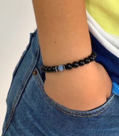 Pulseira Masculina Infantil Black in Blue