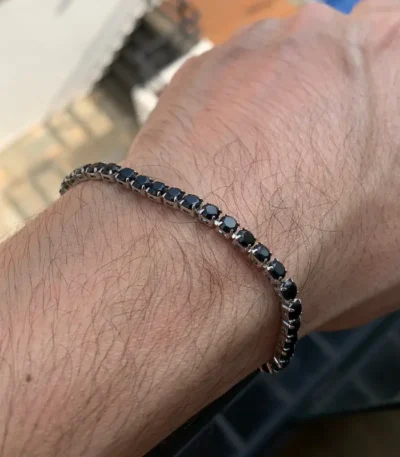 pulseira-masculina-riviera-de-aco-preta