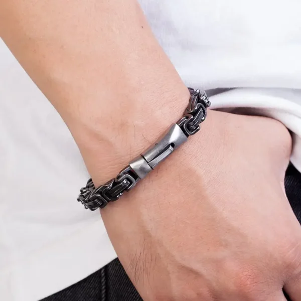 pulseira-masculina-de-aço-fosca