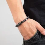 pulseira-masculina-de-aco-preto