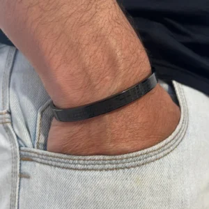 bracelete-ajustavel-oracao-pai-nosso-preto